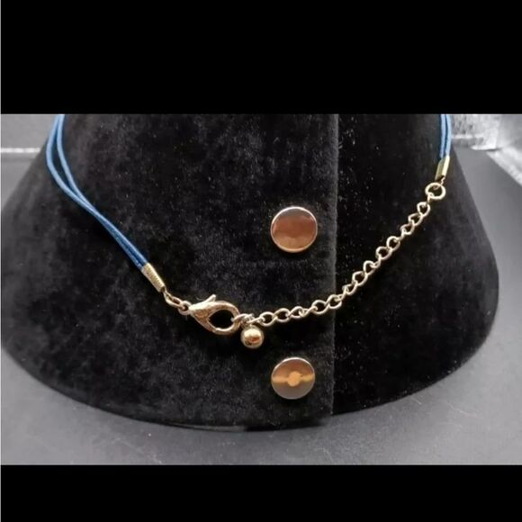 JTV Enamel Blue Bead Silvertone Strand Necklace NWOT - Picture 2 of 4